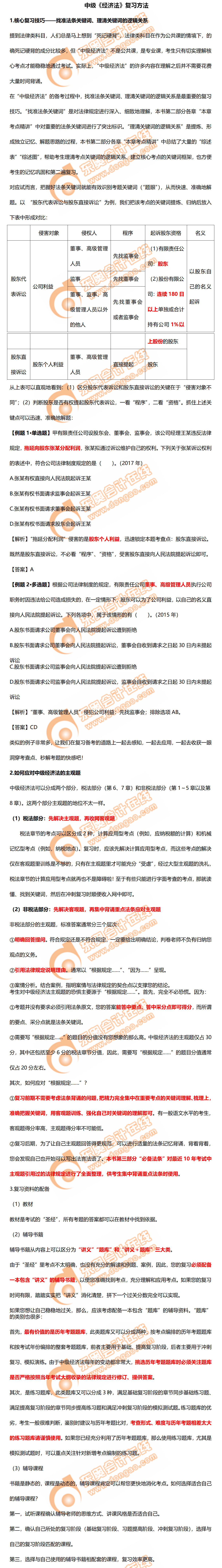 2020年中級會計《經濟法》復習方法！中級經濟法主觀題這樣做