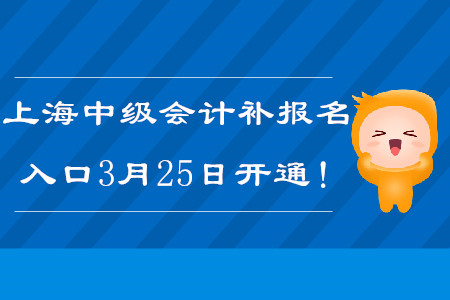 2020年上海中級(jí)會(huì)計(jì)師補(bǔ)報(bào)名入口3月25日開通！