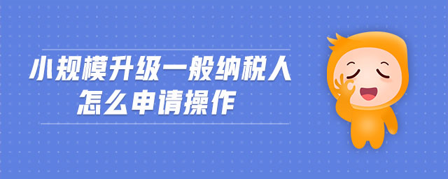 小規(guī)模升級(jí)一般納稅人怎么申請(qǐng)操作