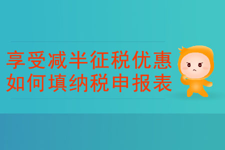享受減半征稅優(yōu)惠應(yīng)如何填納稅申報表？
