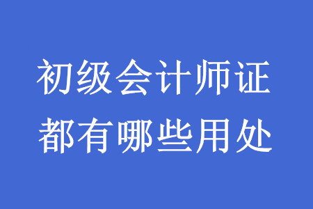 考下初級(jí)會(huì)計(jì)師資格證書(shū)有什么用？