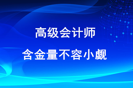 高級會計師證含金量不容小覷！以下這些優(yōu)勢你知道嗎？