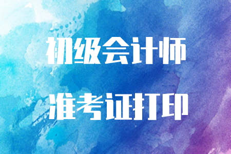 2020年初級(jí)會(huì)計(jì)準(zhǔn)考證打印時(shí)間什么時(shí)候公布？