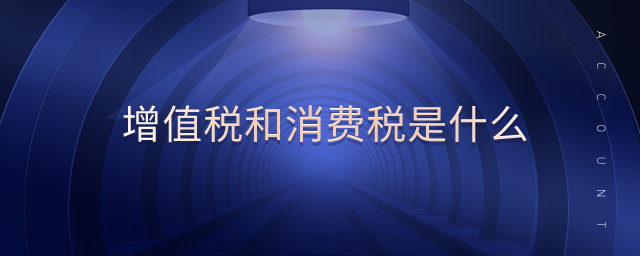 增值稅和消費(fèi)稅是什么