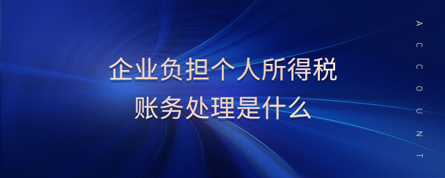 企業(yè)負擔個人所得稅賬務處理是什么
