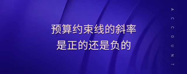 預(yù)算約束線的斜率是正的還是負的