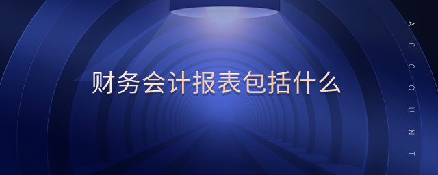 財(cái)務(wù)會(huì)計(jì)報(bào)表包括什么