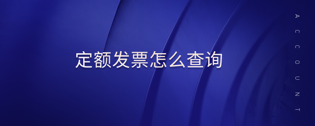 定額發(fā)票怎么查詢(xún)