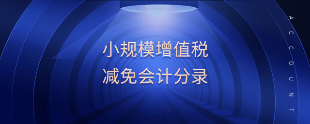 小規(guī)模增值稅減免會計(jì)分錄