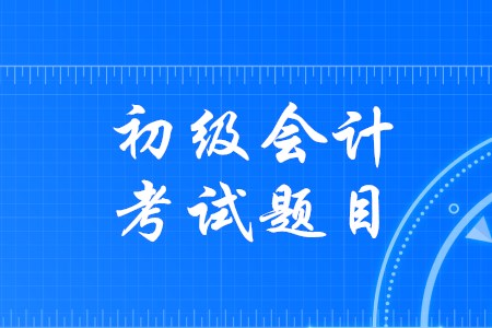 初級會計證考試試題有哪些類型？