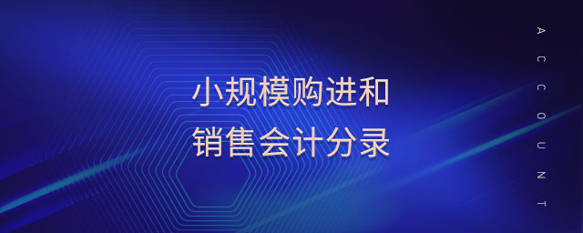 小規(guī)模購(gòu)進(jìn)和銷售會(huì)計(jì)分錄