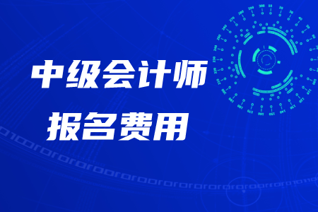 廣西中級會計師報名費用需要多少？