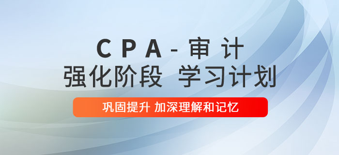 注會審計(jì)強(qiáng)化階段學(xué)習(xí)計(jì)劃