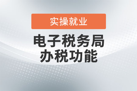 電子稅務(wù)局辦稅功能都有哪些？