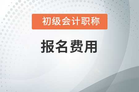 2020年初級會計職稱考試報名費用是多少
