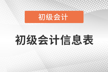 初級會計信息表怎么保存？