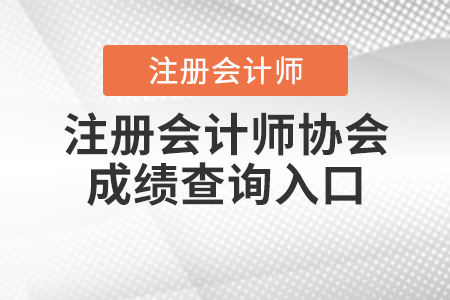 2020年中國注冊會計師協(xié)會成績查詢入口什么時候開通？