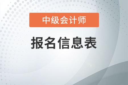 2020年中級(jí)會(huì)計(jì)報(bào)名信息表在哪里打印？