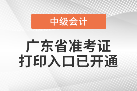 2022年廣東省中級會計師延考準(zhǔn)考證打印入口已開通
