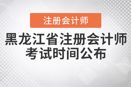 2020年黑龍江省注冊會計(jì)師考試時間公布