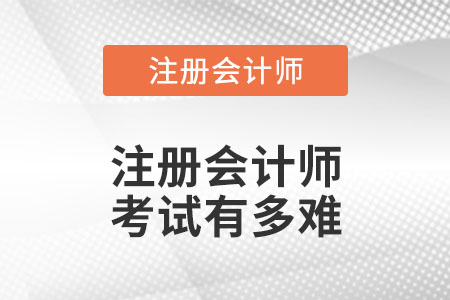 注冊會(huì)計(jì)師考試有多難