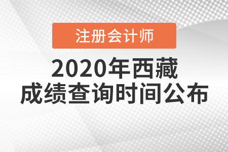2020年西藏注冊會計師成績查詢時間公布！
