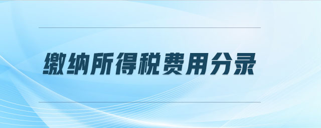 繳納所得稅費(fèi)用分錄
