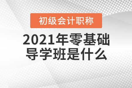 2021年初級會計職稱零基礎(chǔ)導(dǎo)學(xué)班是什么？
