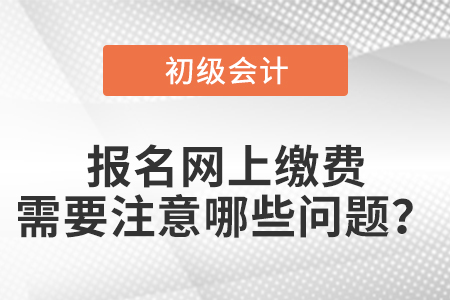 初級會計報名網(wǎng)上繳費(fèi)需要注意哪些問題？