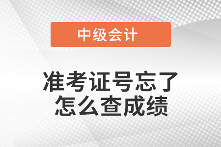 中級會計準(zhǔn)考證號忘了怎么查成績