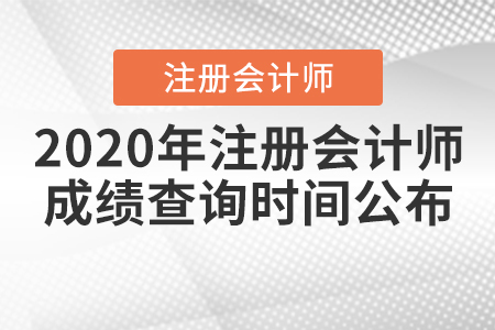 2020年注冊(cè)會(huì)計(jì)師成績(jī)查詢(xún)時(shí)間公布