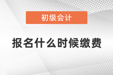 初級會計報名成功后什么時候繳費