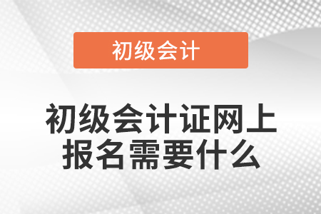 初級會計證網(wǎng)上報名需要什么