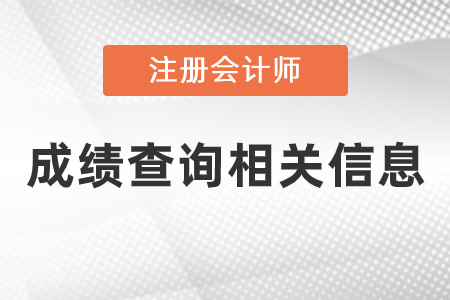 2020注冊(cè)會(huì)計(jì)師成績(jī)查詢(xún)相關(guān)信息