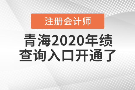 青海2020年注冊會計師成績查詢入口開通了！