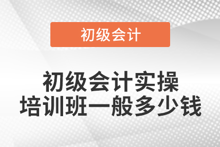 初級會(huì)計(jì)實(shí)操培訓(xùn)班一般多少錢