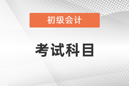 初級會計(jì)考試都有什么科目