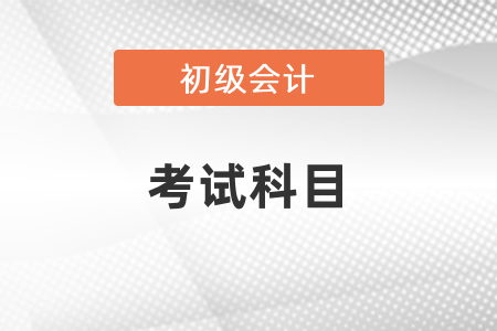 初級會計考試科目包括什么？