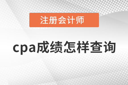 cpa成績(jī)?cè)鯓硬樵?xún)