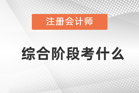 注冊(cè)會(huì)計(jì)師綜合階段考什么？