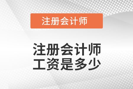 注冊會計師工資是多少？