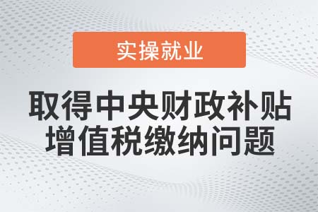 企業(yè)取得的中央財政補貼需要繳納增值稅嗎？