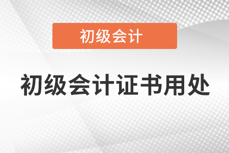 初級(jí)會(huì)計(jì)證書(shū)用處