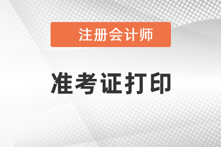 2021cpa準考證打印會提前嗎