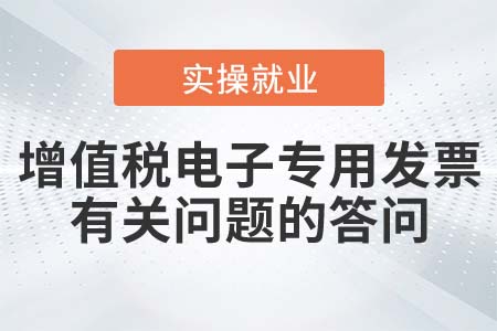 關(guān)于增值稅電子專用發(fā)票電子化管理與操作有關(guān)問(wèn)題的答問(wèn)