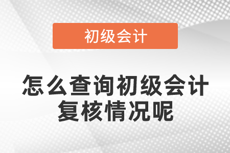 怎么查詢初級會計復(fù)核情況呢