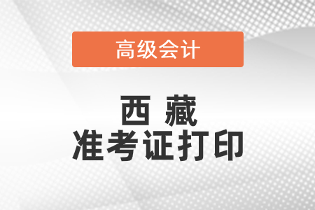 2021年西藏高級(jí)會(huì)計(jì)師準(zhǔn)考證打印時(shí)間已公布
