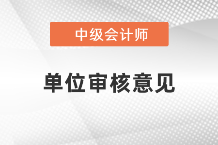 中級(jí)會(huì)計(jì)報(bào)名單位審核意見怎么填？
