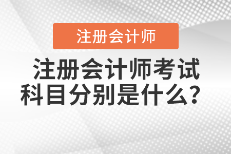 注冊(cè)會(huì)計(jì)師考試科目分別是什么？