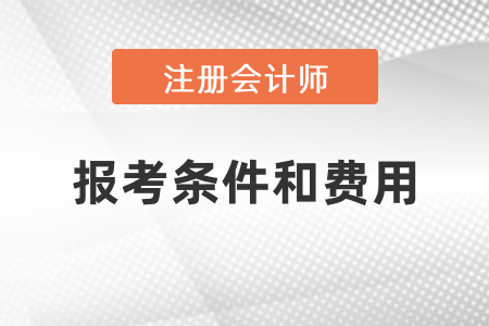 2021年度注冊(cè)會(huì)計(jì)師報(bào)考條件和費(fèi)用